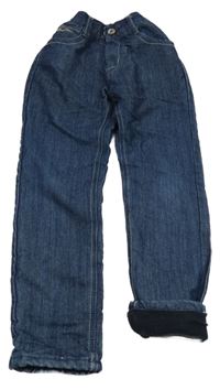 Tmavomodré zateplené rifle 