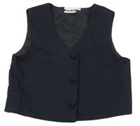 Tmavomodrá společenská vesta 