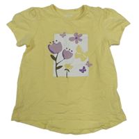 Žluté tričko s motýlky Topolino