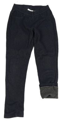 Tmavomodré zateplené tregíny riflového vzhledu C&A