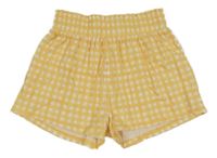 Žluto-bílé kostkované kraťasy George