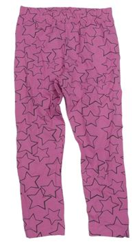 Růžové legíny s hvězdami Tu