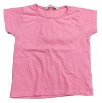 Neonově růžové tričko E-vie