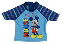 Modro-tmavomodré UV tričko s Mickeym Disney