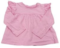 Růžové triko s volánky zn. Mothercare
