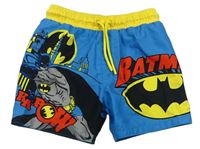Modro-žluté plážové kraťasy s Batmanem 