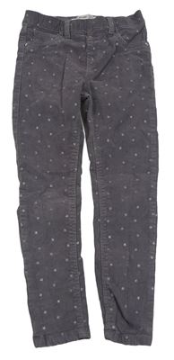 Šedé skinny manšestráky s hvězdami Denim Co.
