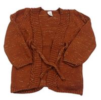 Rezavo-zlatý třpytivý svetrový cardigan LC Waikiki