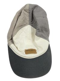 Béžovo-hnědo-bílá kšiltovka s nápisem H&M