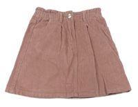Růžová manšestrová sukně  Matalan