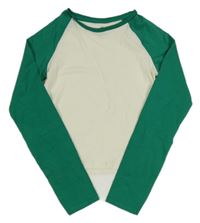 Zeleno-bílé crop triko H&M