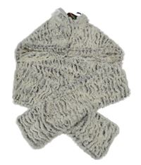 Nové - Bílo-hnědá kožešinová čepice se šálou a oušky Dunnes