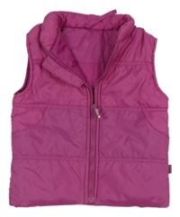 Fialová šusťáková zateplená vesta 