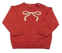 Červený svetr s mašlí H&M