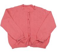 Růžový vzorovaný propínací svetr Matalan