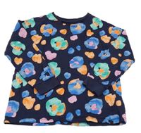 Tmavomodro-barevná mikina s leopardím vzorem Next