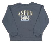 Šedá mikina s nápisem a jelenem Primark