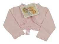 Nové - Světlerůžové svetrové bolerko 