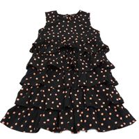 Černo-růžové puntíkaté vrstvené šaty Kiki&Koko