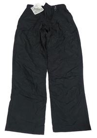 Nové - Černé šusťákové podšité kalhoty 