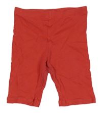 Jahodové žebrované elastické kraťasy H&M