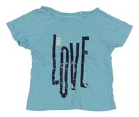 Světlemodré tričko s nápisem Esprit