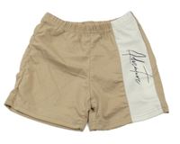 Béžovo-bílé kraťasy s nápisem Shein