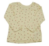 Vanilkovo-růžové vzorované triko Primark