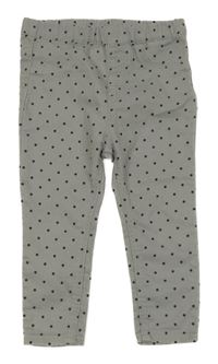 Šedo-černé puntíkaté džegíny H&M