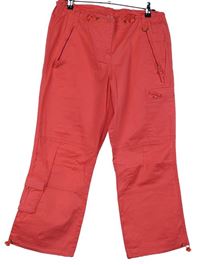 Dámské jahodové crop kalhoty s kapsami 