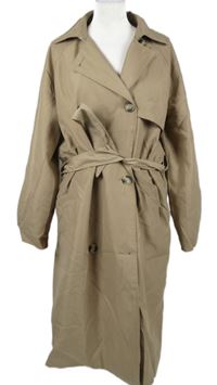 Dámský béžový šusťákový jarní kabát s páskem Vero Moda 