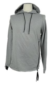Pánská šedá sportovní mikina s kapucí H&M