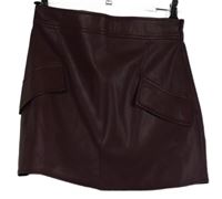 Dámská vínová koženková sukně River Island 