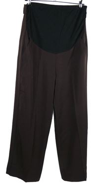 Dámské hnědo-černé společenské těhotenské kalhoty Seraphine 