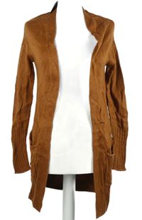 Nové - Dámský skořicový svetrový vlněný cardigán M&S