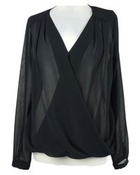 Dámská černá šifonová balonová halenka F&F