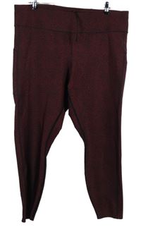 Dámské červeno-černé vzorované sportovní funkční legíny Good Move 