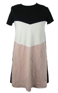 Dámské černo-bílo-světlerůžové šaty Shein 