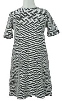 Dámské černo-bílé vzorované šaty H&M