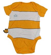 Oranžovo-bílé pruhované body s ploutvemi- Nemo George