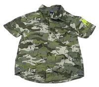 Army vzorovaná košile s nápisem Dopodopo