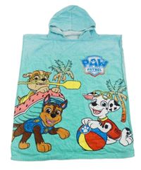 Modré froté osuškové pončo s Paw PAtrol a kapucí Nickelodeon