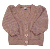 BArevný melírovaný třpytivý propínací svetr Tu