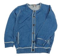 Modrý propínací svetr Kanz