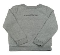 Světlešedá mikina s nápisem kiabi