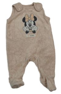 Světlerůžové sametové dupačky s Minnie C&A