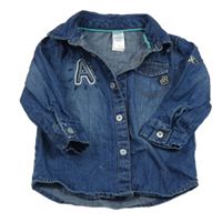 Modrá riflová košile s písmenem C&A