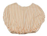 Bílo-oranžová pruhovaná crop halenka Zara