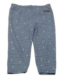 Modré pruhované capri legíny s kotvami Topolino