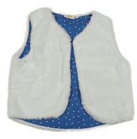 Bílá kožešinová vesta KIDS